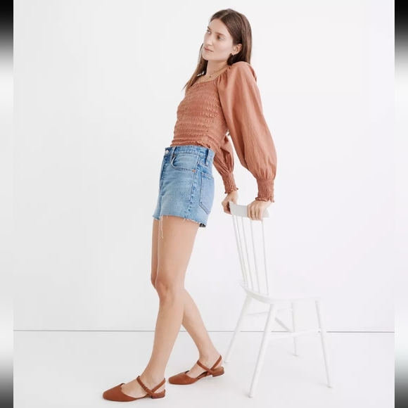 🆕Madewell | THE PERFECT JEAN SHORT Hi Rise Cutoff Jean Shorts Women's Size 33 - Picture 3 of 10